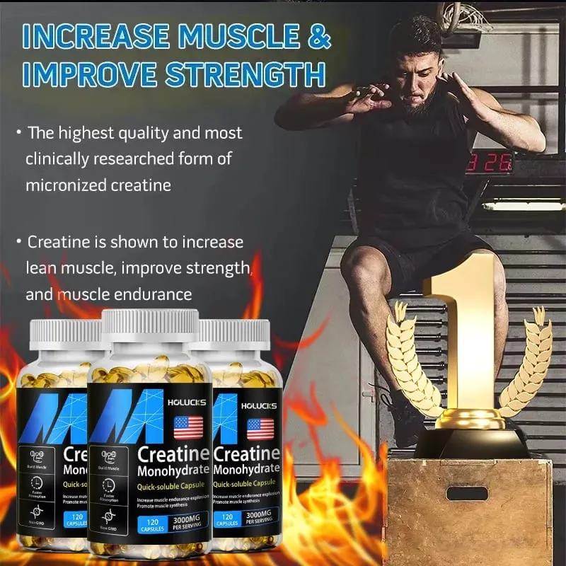 Creatine Monohydrate Supplement Boost Energy Support Muscle Mass Improve Performance for Workout — image 5