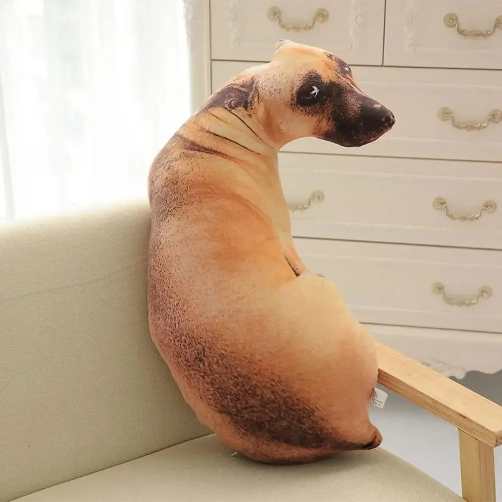 3D Lifelike Animal Throw Pillow Soft Creative Dog Pillow Cushion Office