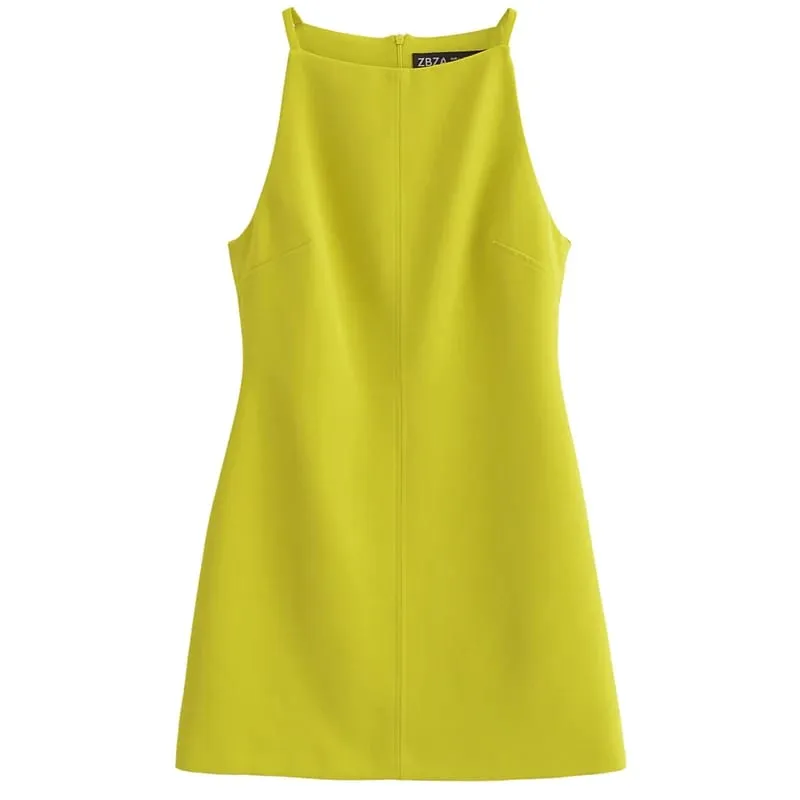 Moda vestidos de verão 2024 vestidos femininos bodycon sem mangas mini vestido branco vermelho azul preto amarelo vestido de férias