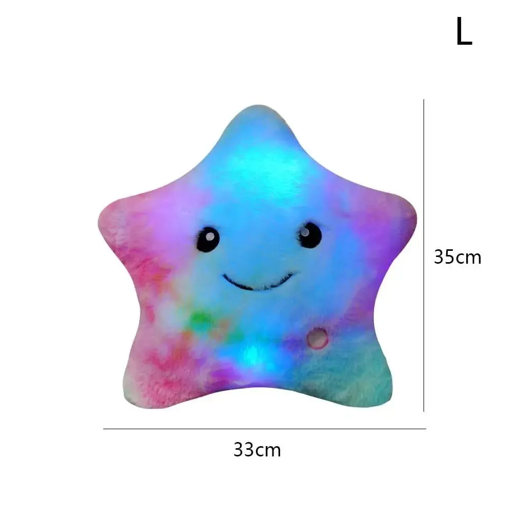 Cute LED Electronic Star Plush Toy Star Soft LED Star Doll Toy Home Decoration Baby Kid Toys Soft Star Pillow — image 7