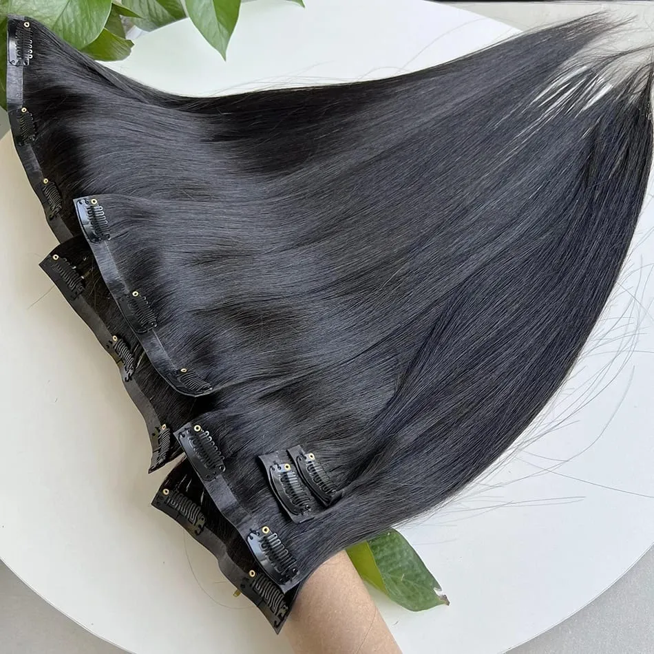 Clip in Hair Extensions Real Natural Hair Virgin Straight Set 7 Pcs/Set Vietnamese Clip in Human Hair Extensions
