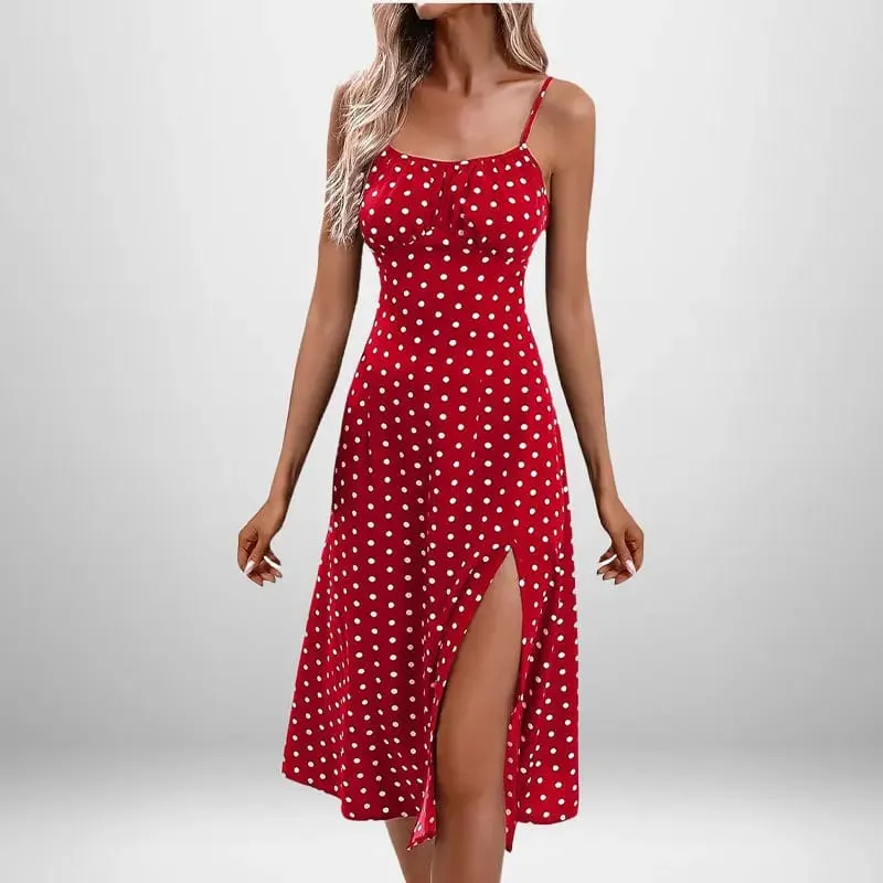 Women Elegant Floral Beach Vacation Streetwear Sexy Low Cut Beach Party Slim Slit Dress Chic Bodycon Lady Sleeveless Vestidos — image 20
