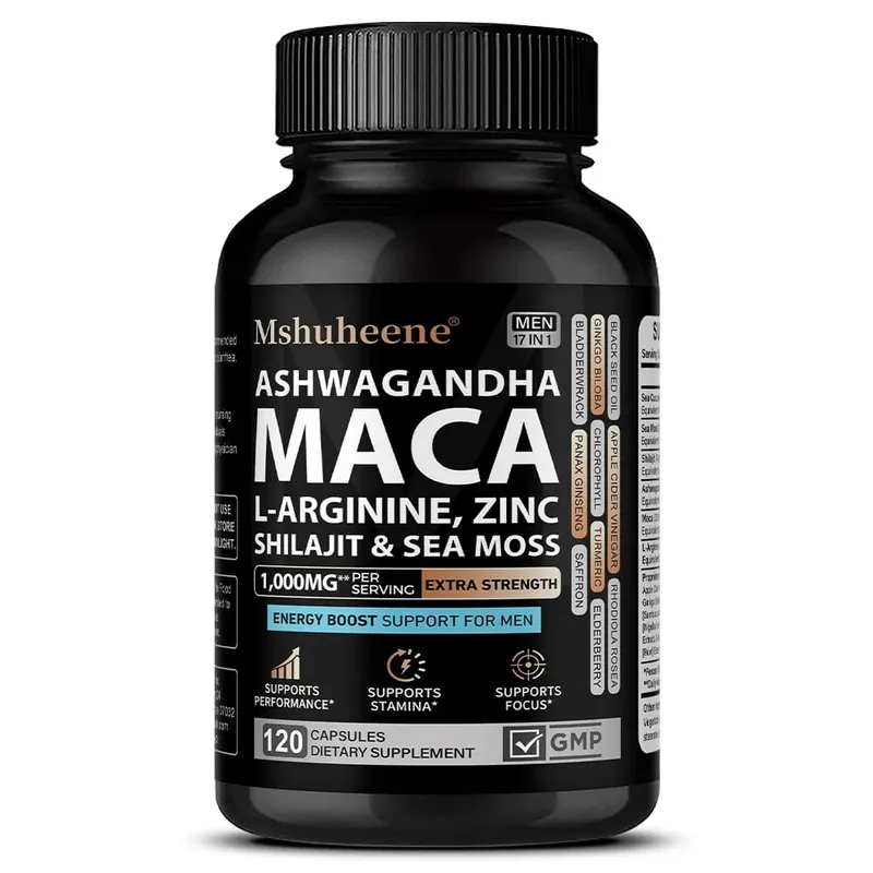 Mistura de Suplemento Melhorador - L-Arginina + Maca + Ashwagandha Resistência Crescimento Muscular Função Vascular Circulação Sanguínea — image 8