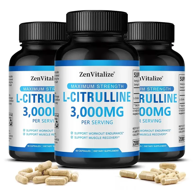 L Citrulline 3000mg Supplement Capsules for Men & Women - Muscle Recovery & Workout Endurance - Vegan Non-GMO — image 10