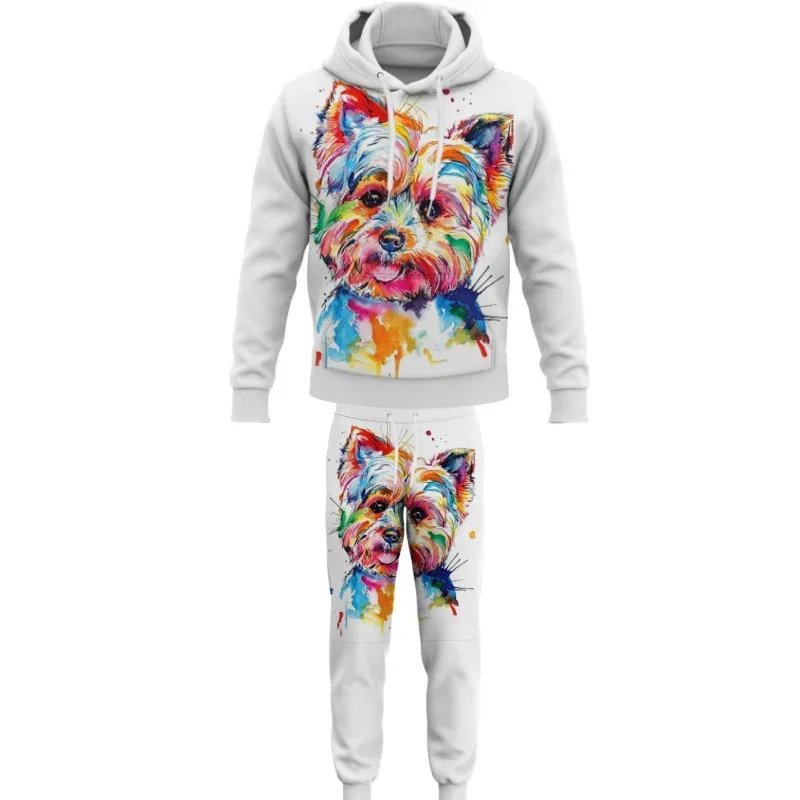 Fashion Animals Dog 3D Printed Autumn Hoodie Suit Men Sweatshirts Sweatpants Casual Two Piece Tracksuit Set Men's Clothing — image 19