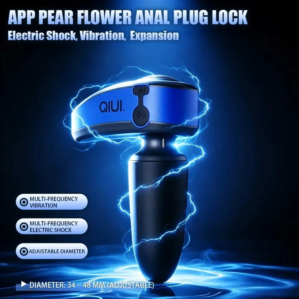 APP Remote Control Anal Plug Electric Shock Vibration Butt Plug Expansion Adjustable Diameter Anal Plug Lock Sex Toys — image 2