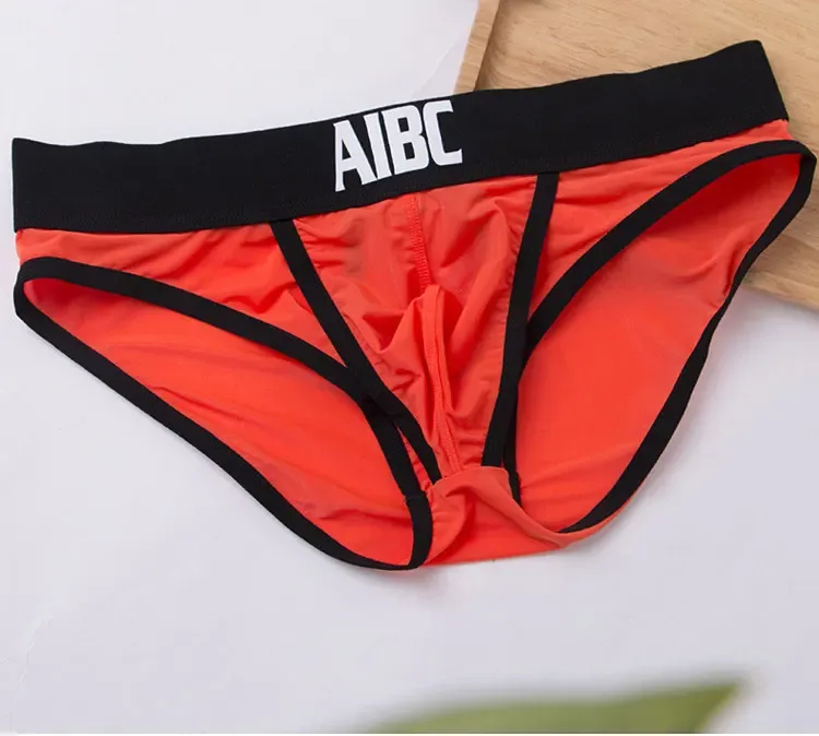 Ice Silk Underwear For Men Big Pouch Open Front Briefs Low Rise Underpants Gun Separation Breathable — image 2