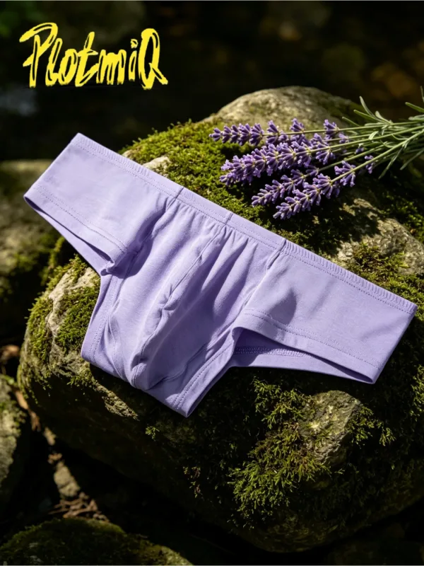 2PCS Low Rise Comfort Men Cotton Briefs Pink Soft Fabric Malapad na Waistband 3D Support Pouch Moisture Friendly Mens Underwear