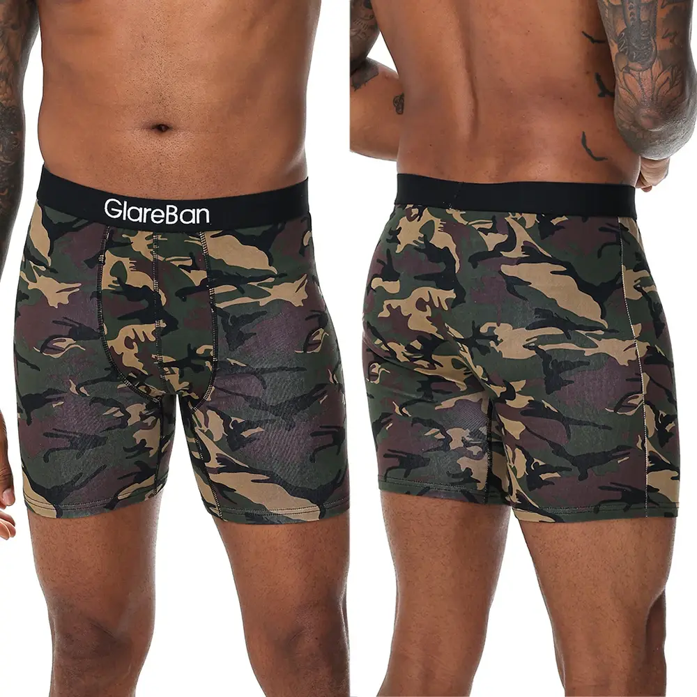 5pc Set Mid-Long Random Cotton Boxer Shorts Panlalaking Kasuotang Panloob Panlalaking Panloob para sa Mga Lalaki Boxershorts Slips Malambot na Panties Brand Briefs — image 2