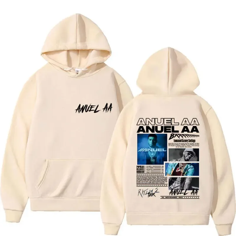 Rapper Anuel AA Rhlm 2 Album 2025 Merch Hoody Men's Clothing Rock Hip Hop Oversized Sweatshirts Winter Casual Long Sleeve Hoodie — image 8