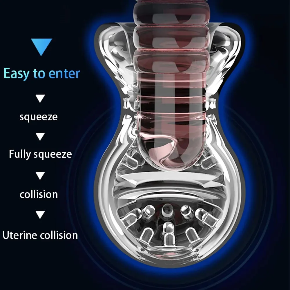 TPE Male Masturbator Cup Deep Throat Blow Job Erotic Realistic Vagina Oral Mouth Sex Toys Para sa Mga Lalaking Pang-adultong Sex Shop — image 5