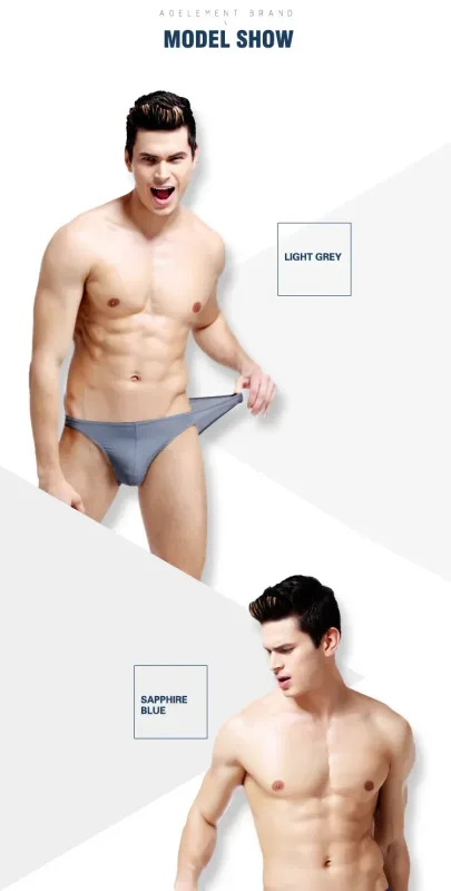 3PCS Summer narrow edge men sports breathable ice silk underpants thin sexy low waist tight seamless small triangle na pantalon — image 10