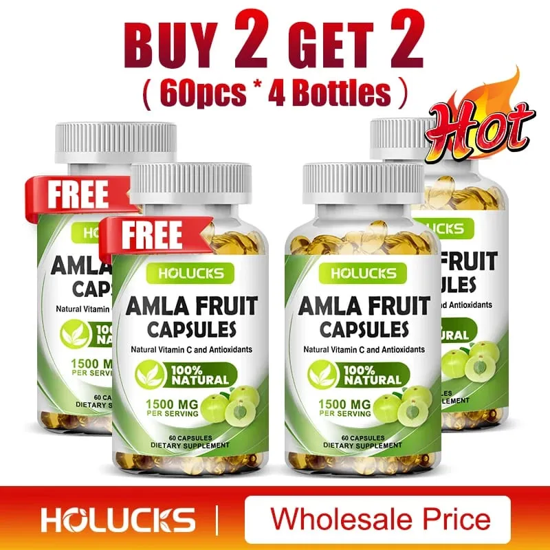 Amla Vitamin Supplements Supports Metabolism Detox & Digestion Collagen Booster Provides Cellular Defence Skin Hair Health