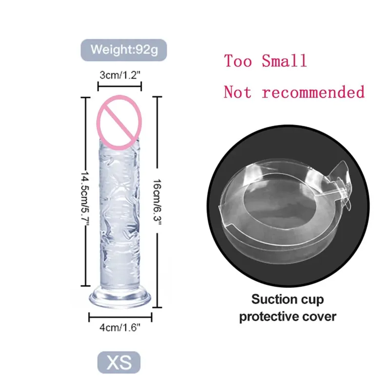 Transparent Big Dick 6 Sizes Realistic Jelly Dildo Soft Vaginal Masturbators Women Gay Penis Anal Sex Toys Suction Cup — image 12