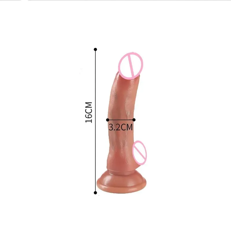 Soft Realistic Skin Feel Human Penis Cheap Dildo Double Silicone Suction Cup Thick Dick Anal Sex Toys Men Women Gay Strapon Cock — image 9
