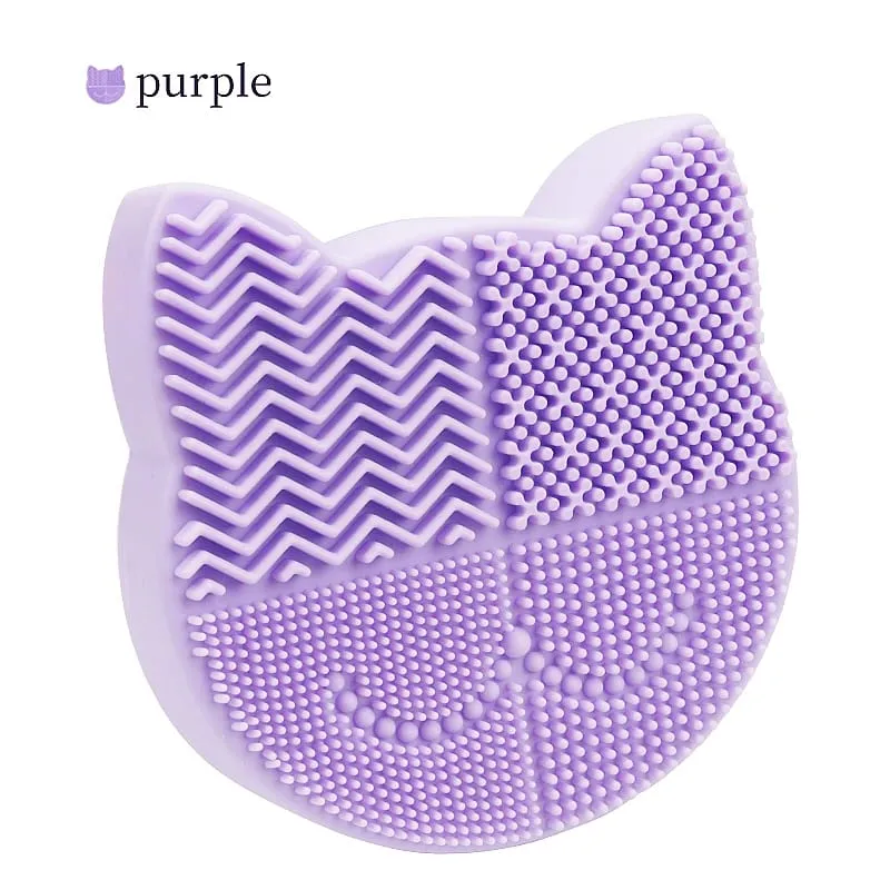 Silicone Makeup Brush Cleaning Storage Box Make Up Washing Board Cleaner Carpet Cosmetic Brushes Tools
