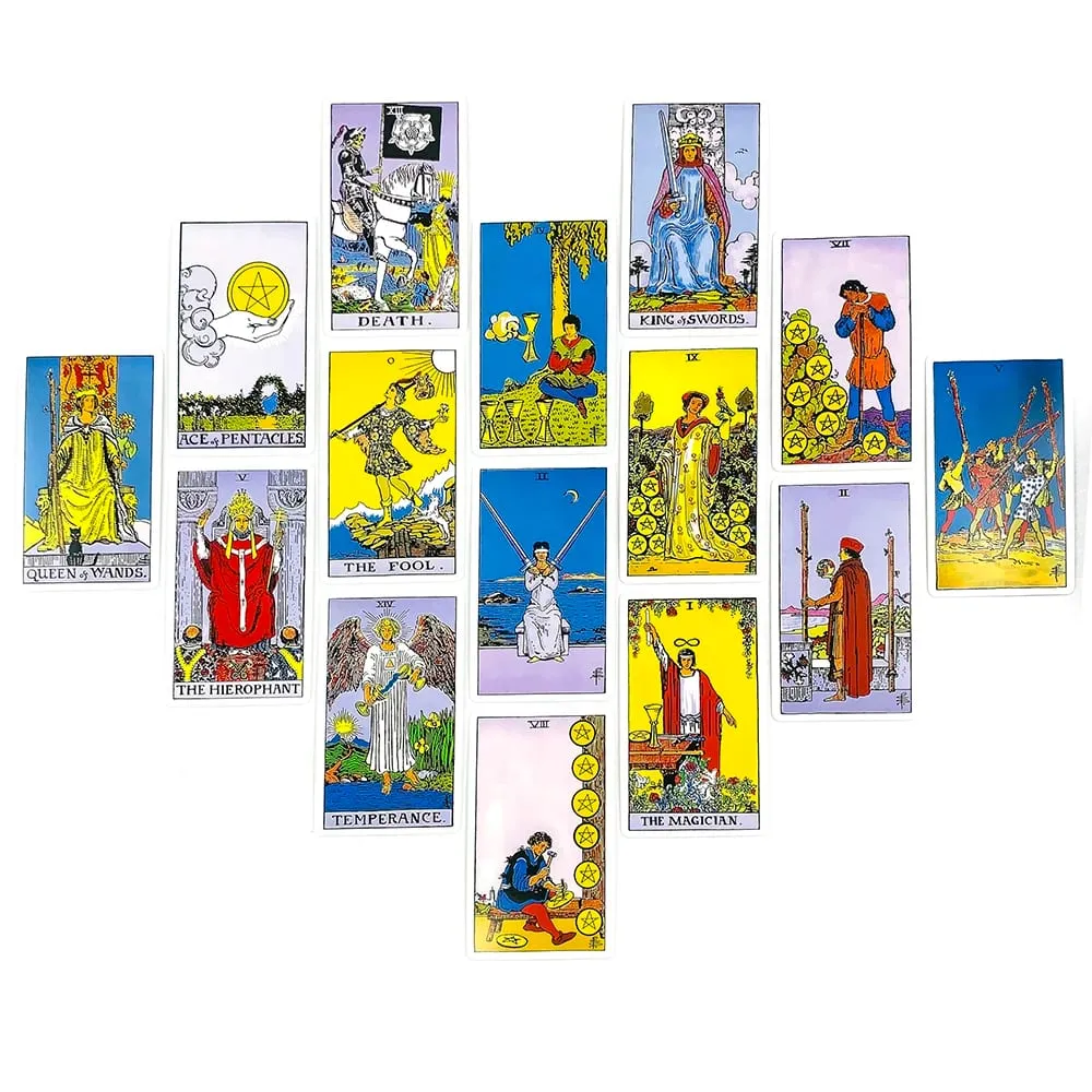 12*7CM Classic Tarot Deck A 78 Tarot Cards with Guidebook English Version Divination Board Games Cards Game for Beginners — image 5