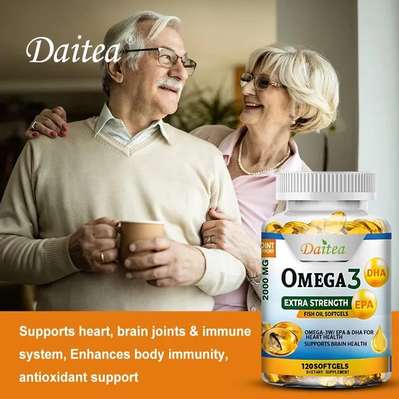 Daitea Omega 3 halolaj – EPA és DHA 2000 Mg – 60/120 kapszula – Általános egészség és immunrendszer támogatása GMO-mentes, gluténmentes — image 4