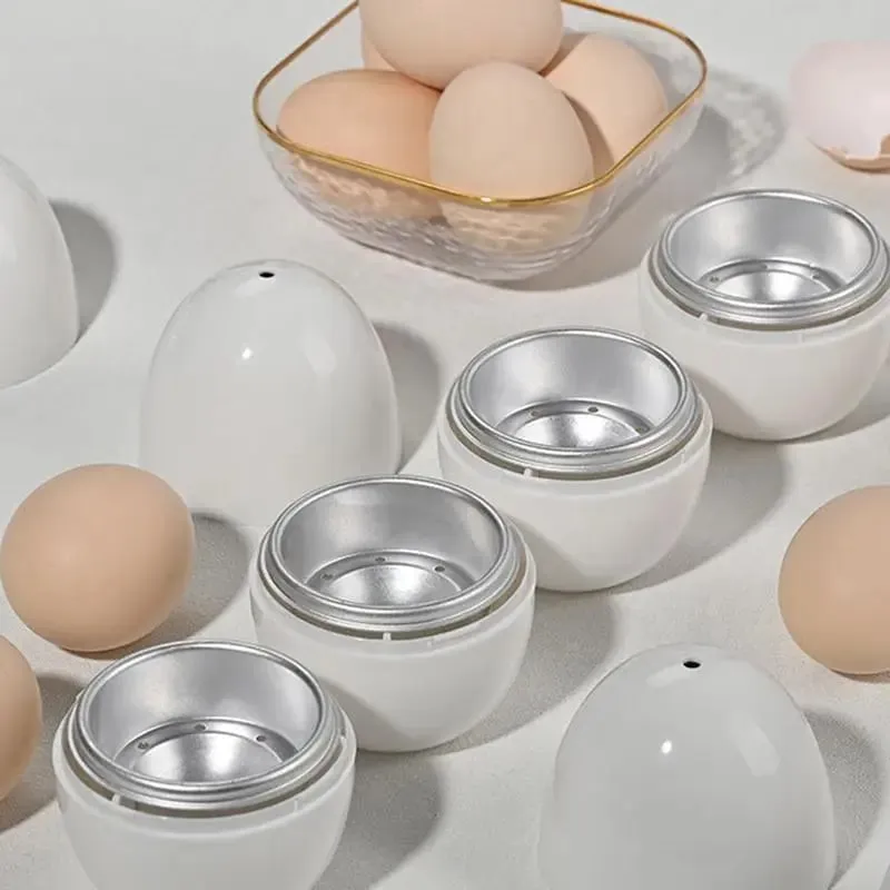 Microwave Egg Poacher Microwave Boiled Egg Maker Αξεσουάρ Μαγειρικής Αξεσουάρ Μαγειρικής Γρήγορης κουζίνας αυγών Ατμιστής αυγών για σκληρά μαλακά αυγά — image 3
