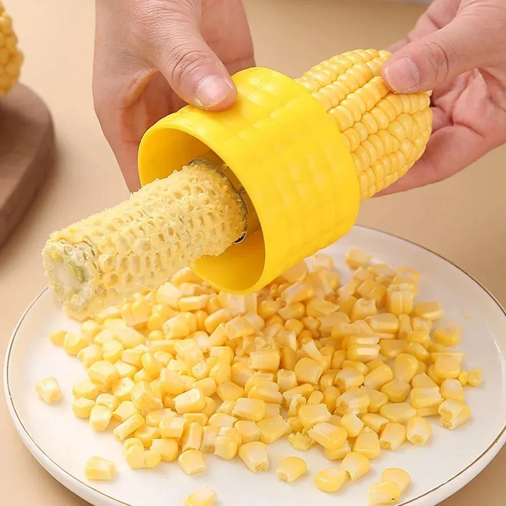 Corn Stripper Peeler Cob Cutter Thresher Corn Stripper Fruit Vegetable Tools Cooking Tools Kitchen Accessories Cob Remover — image 1