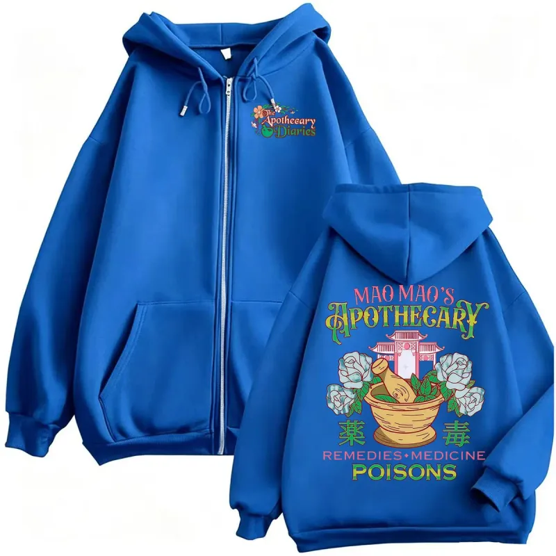 Maomao The Apothecary Diaries Anime Cartoon Sweatshirts Jacket Coats Men Women Fashion Kawaii Harajuku Zipper Hoodies Streetwear — image 6