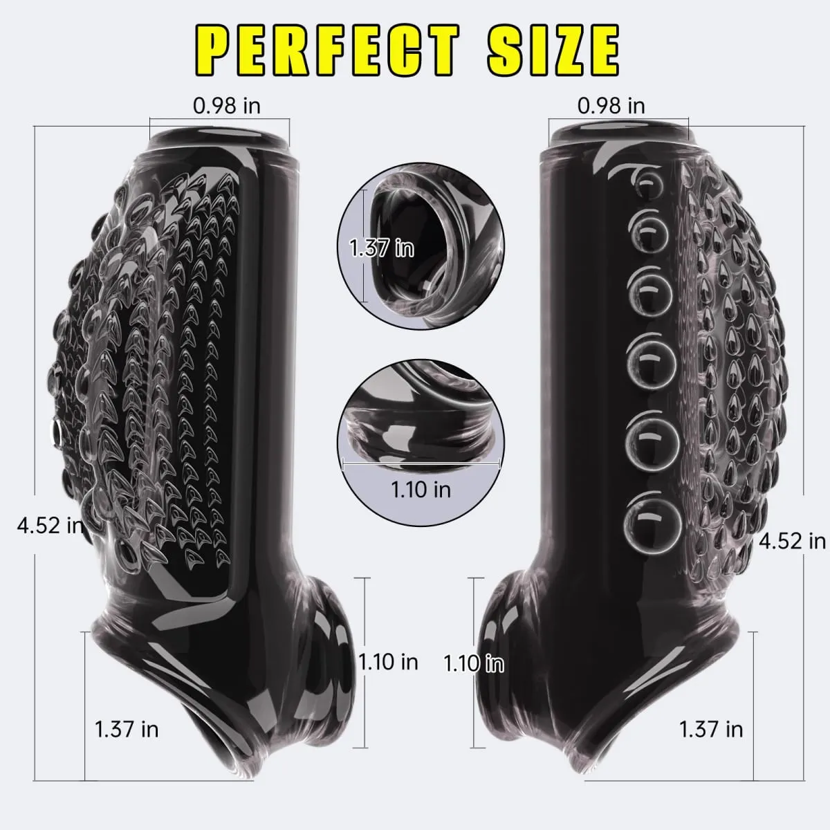Cock Ring Set Silicone Men Erection Enhancer Dick Ring Delay Time Adult Sex Toy Reusable Penis Rings Longer Lasting for Couples — image 2