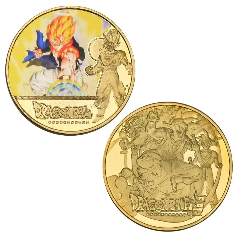 Dragon Ball Banhado A Ouro Moeda de Ouro Son Goku Vegeta Moedas Comemorativas Crianças Clássico Anime Periféricos Coleção Brinquedo Lembrança — image 16