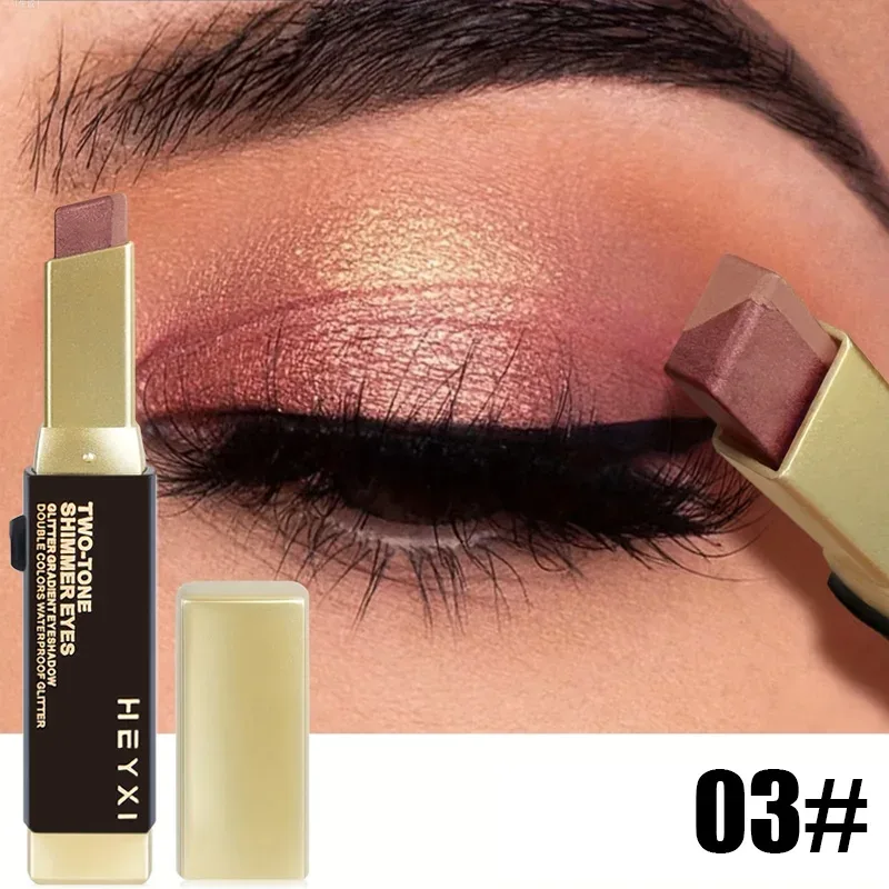 Double Color Eye Shadow Stick Naturally Tinged Not Easy to Mottle Off Makeup Pure Color Create Natural Makeup Effect — image 9