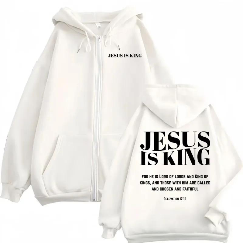 Christian Jesus Bible Verse Print Zipper Hoodie High Quality Fashion Zip Up Pullovers Men Women Casual Long Sleeve Sweatshirts — image 3