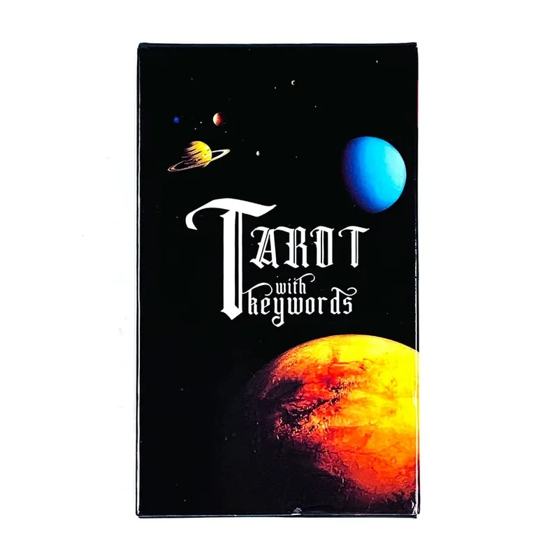 Tarot With Keywords 78 Cards Space Art Tarot with Printed Meanings Cards Game Ideal for Meditation Healing & Divination
