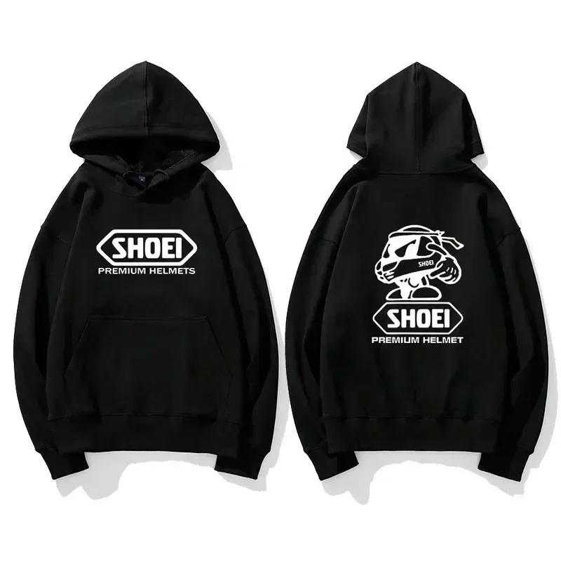 Motorcykelhjälm Tema Grafisk hoodie Unisex Fram Bak Dubbeltryck Biker Dragsko Huvtröja Casual Pullover Topp — image 7