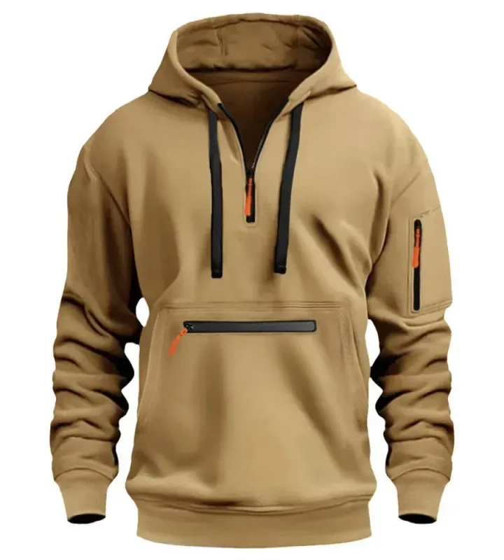 2025 New Men's Hoodies Winter Hooded Shirt Wear Fleece Multi Pocket Fashion Tops Hoody Loose Oversized Pullover Man Clothing — image 14