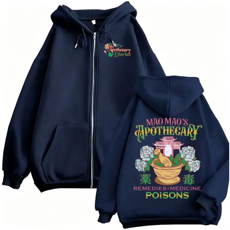 Maomao The Apothecary Diaries Anime Cartoon Sweatshirts Jacket Coats Men Women Fashion Kawaii Harajuku Zipper Hoodies Streetwear — image 4