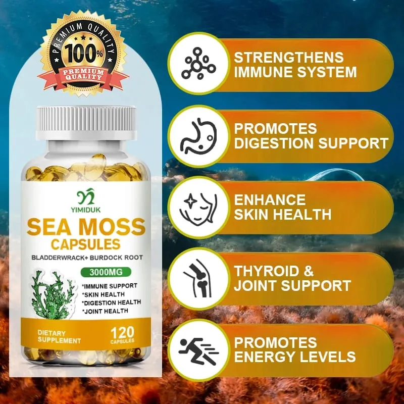 Koop er 1, krijg er 1 gratis! Biologisch zeemossupplement voor de gezondheid van de schildklier en de huid verhoogt de immuniteit, energie en spijsvertering GMP-gecertificeerd — image 4