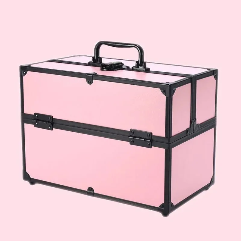 Professional Aluminum Alloy Cosmetic Case Large Capacity Multilayer Portable Storage Box Nail Tattoo Makeup Beauty Salon Supplie