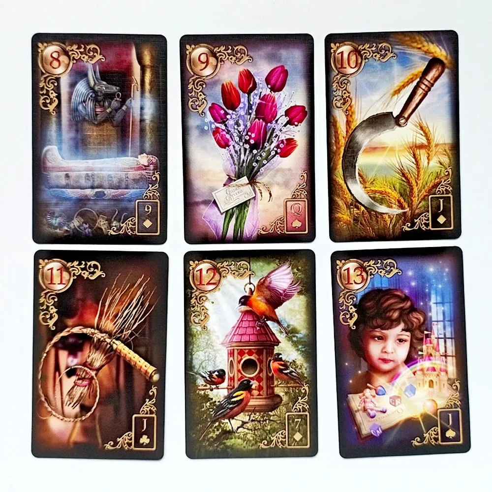 Gilded Reverie Lenormand Deck 36 Pcs Lenormand Cards Printed on 350GSM Double-embossed Cardstock - 9*6cm — image 1