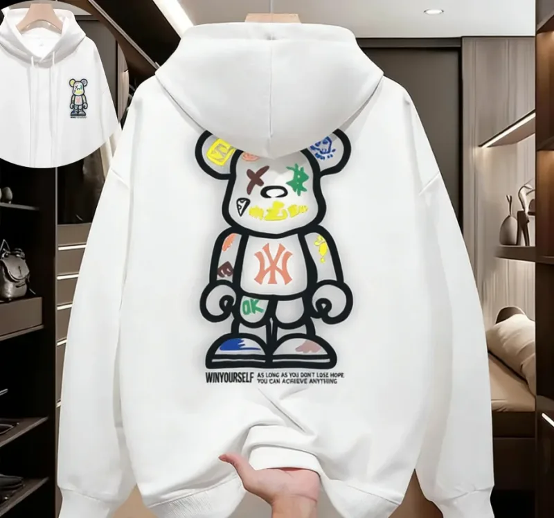 2026 novo design camisa esportiva masculina com capuz-primavera-outono casual moda solta ajuste legal casal topo — image 6