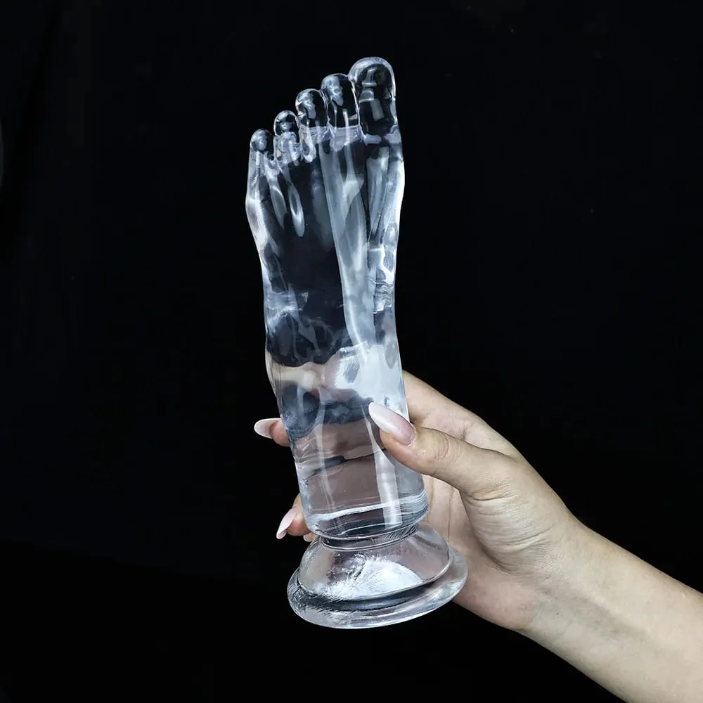 Big Feet Style Anal Plug Big Clear TPE ButtPlug Deep Masturbator Dildo Dilator Stimulator Anal Plug Adult Sex Toys For Women 18+