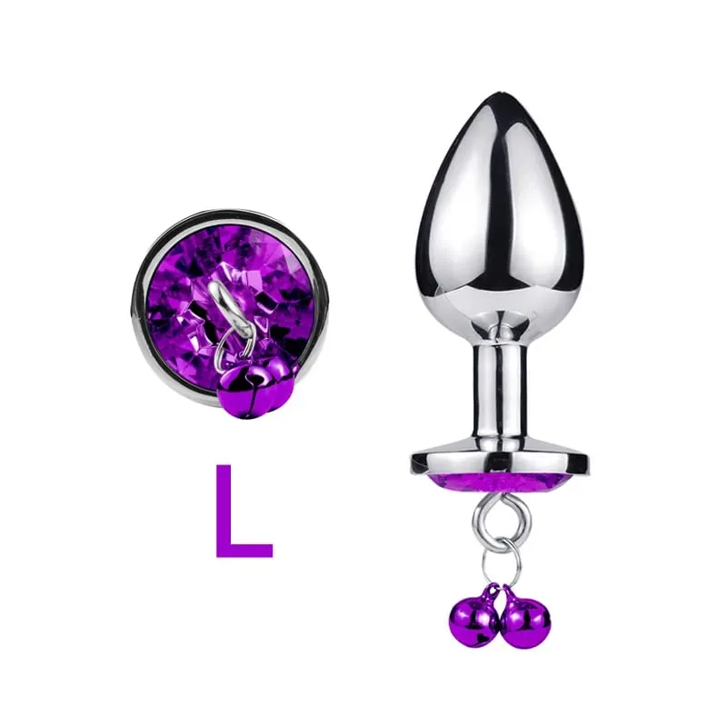 3 Sizes Metal Bell-shaped Anal Plug Traction Chain Anal Massage Prostate Stimulation Massage Tools Adult Sex Toys For Couples