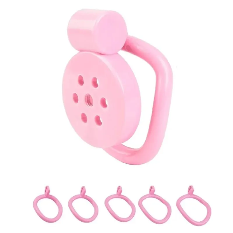 Male Penis Chastity Cage Plug Set Small Chastity Cage 5 Cock Rings With 3 Urethral Plugs Penis Bondage Slave Man Sex Toy — image 3