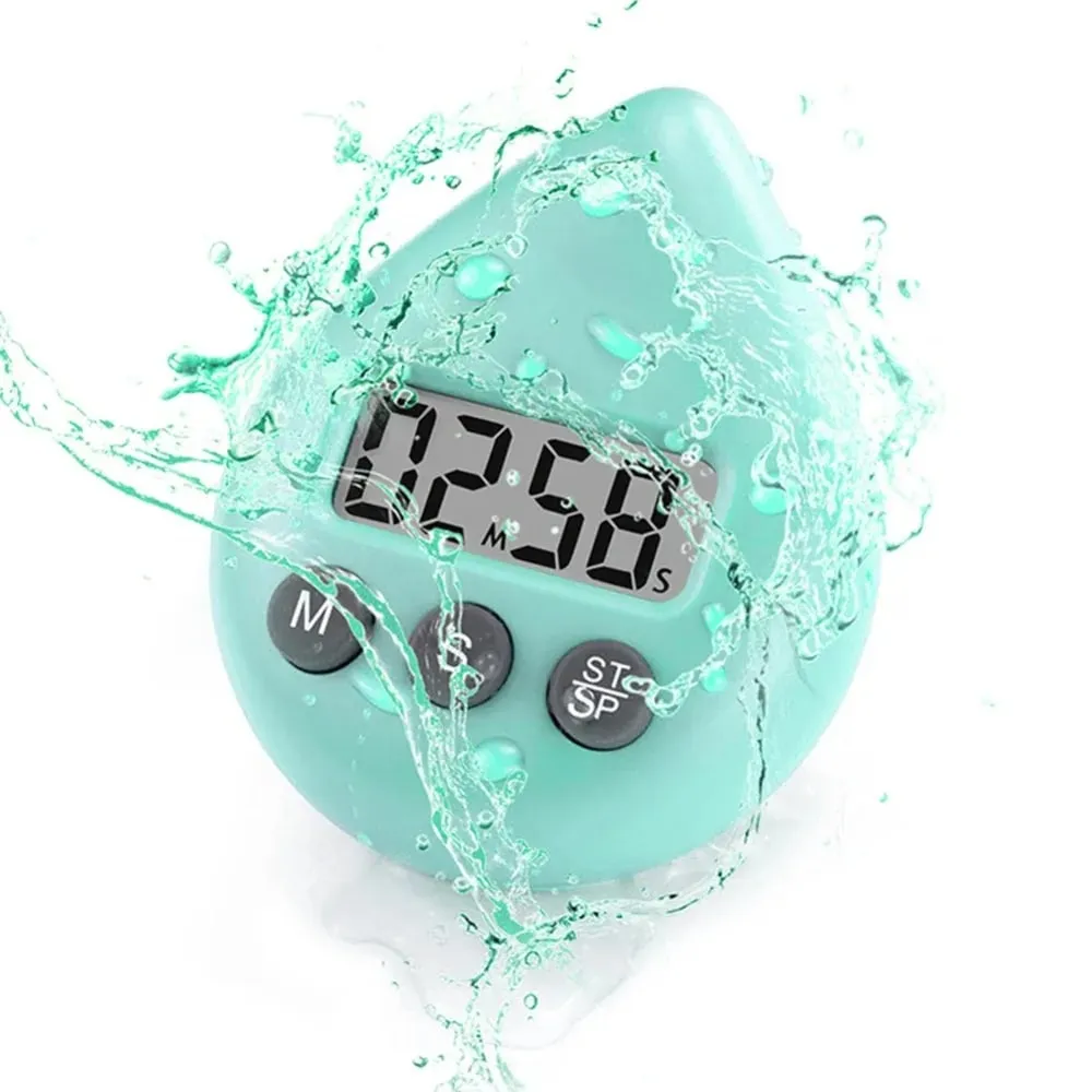 Waterproof Shower Clock Timer Splash Resistant Timer Magnetic Digital Timer Sports Visual Clock for Home Office School Kitchen — image 4