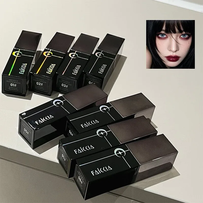 8 Warna Berkilauan Berair Lip Gloss Diamond Pearlescent Metallic Gincu Tahan Lama Melembapkan Tidak Melekit Mekap Parti Halloween