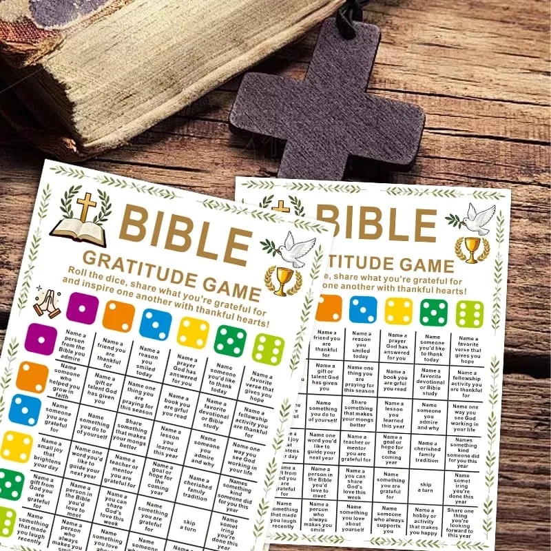 Bible Gratitude Games & Bible Dice Games (Without Dice) Christmas Party Games Christmas Cheerful Religious Game Style Adult — image 1