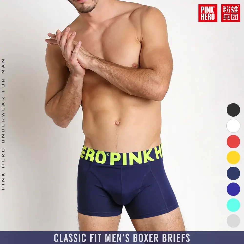 4 ST PINKHERO Modekalsonger för män, Snygg Bekväm Och Mjuk Slip Homme,Bomullsunderkläder Boxershorts,Calzoncillos Hombre — image 1
