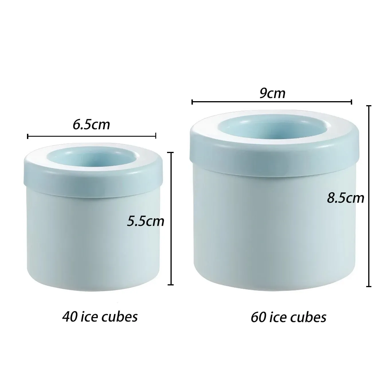 40/60 iskuber silikonform Rund ishink Isförvaringslåda Hushålls- DIY-kylskåp Frysismaskin Kreativt Barware-verktyg — image 3