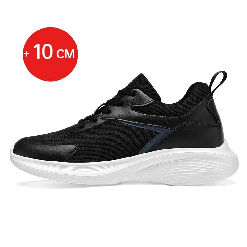 Men Fashion Height Increasing Sneakers Breathable Mesh Height Increase Shoes Microfiber Sole Comfortable Outdoor Walking Shoes — image 10