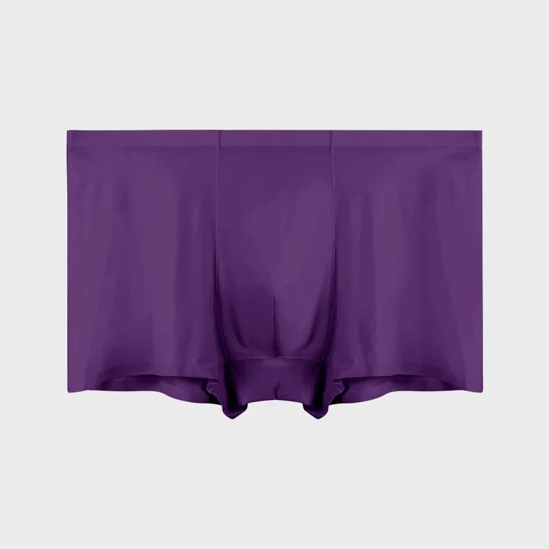 Panlalaking Kasuotang Panlalaki Panlalaking Bultuhang Ice Silk Seamless Boxer Briefs Antibacterial Breathable Sports Summer Manipis Comfort Boxer Bri