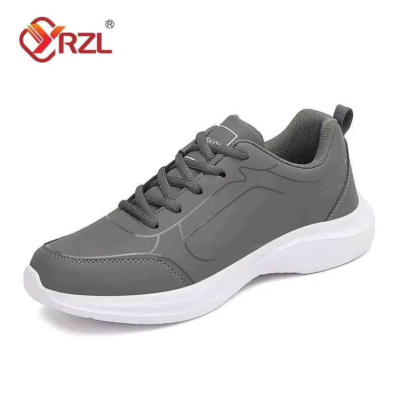 Men Sport Shoes Leather Running Shoes Outdoor Waterproof Sneakers Men Lightweight Men Athletic Sneaker Tenis Masculino — image 3