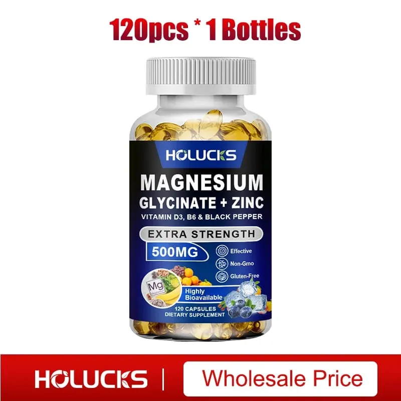Magnesium Glycinate & Zinc Supplement for Muscle Joint Bone Enzyme & Heart Health Support Immune Relaxation Mood — image 8