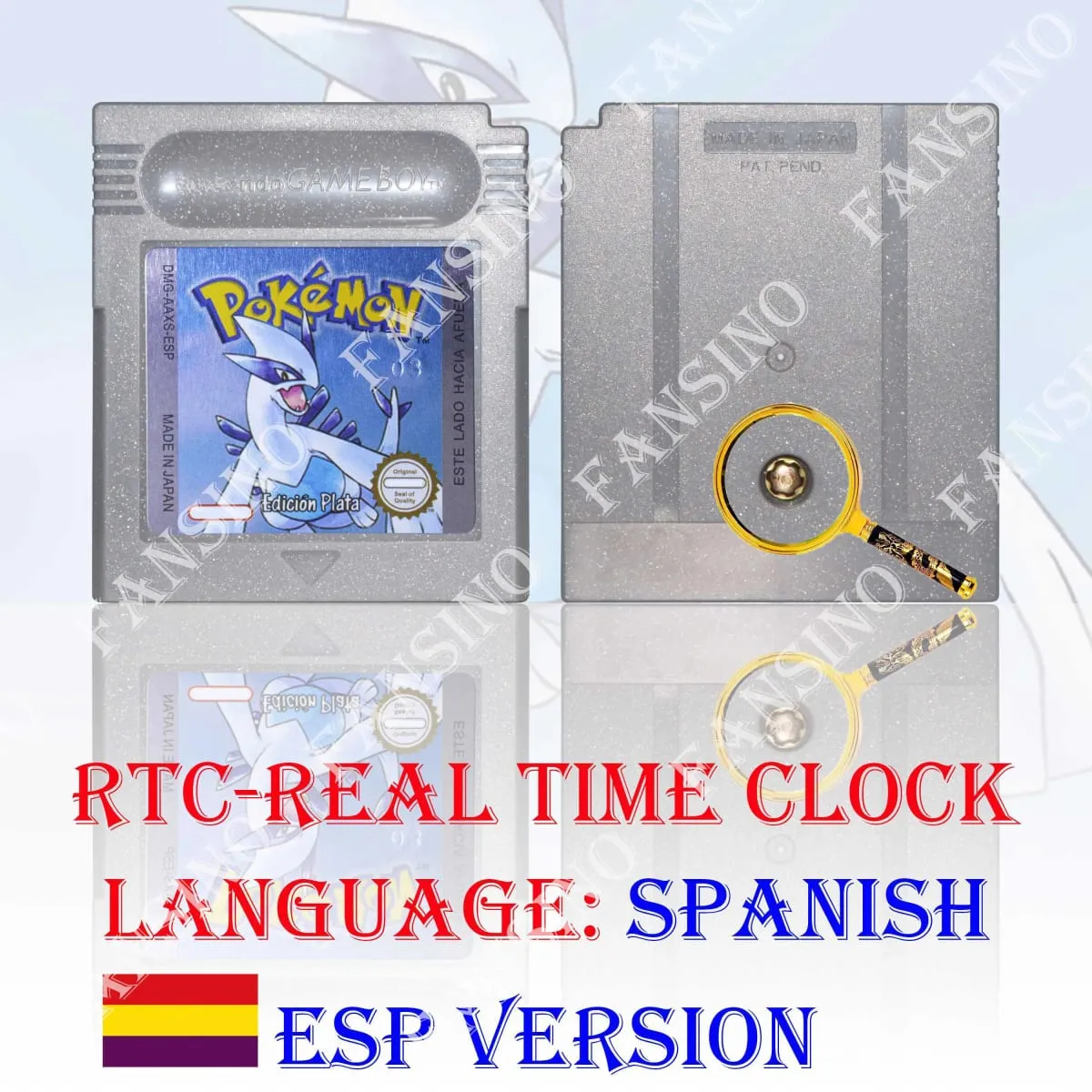 GB/GBC Real Time Clock Pokemon Crystal/Gold/Silver Version Video Game Cartridge with Battery USA/NOE/FRA/ESP/ITA Version — image 17
